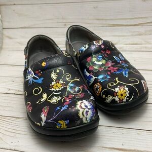 Alegria Keli Doodly Doo Slip Resistant Slip On Clog Shoes Sz 36/US 6-6 1/2